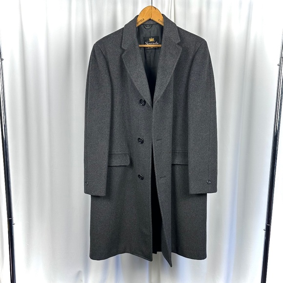 Vintage 50' 60’s ‘Newcastle - Eatons of Canada’ Long Wool Peacoat in Grey - M/L - Picture 2 of 12